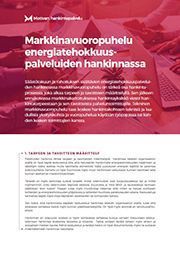 Markkinavuoropuhelu energiatehokkuuspalv hankk